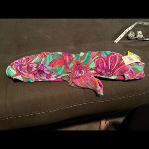 Raisins | Purple and Pink Floral Bandeaux Bikini Top